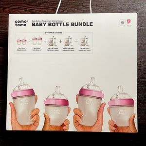NWT Comotomo 10 Piece Bottle Bundle, Pink